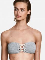 Акція на Верхня частина купальника жіноча H&M 4925955log 34 Світло-сіра від Rozetka