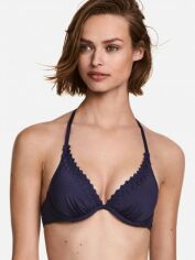 Акція на Верхня частина купальника жіноча H&M 4971465dlog 80A Темно-синя від Rozetka