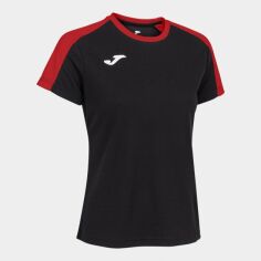 Акція на Спортивна футболка Joma Eco Championship 901690.106 S Чорна з червоним від Rozetka