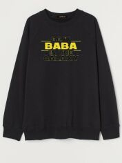 Акція на Світшот жіночий Love&Live The best in the galaxy LLP03461 2XL Чорний з принтом від Rozetka