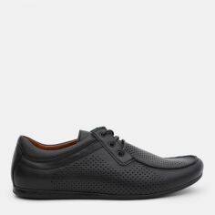 Акция на Чоловічі туфлі Prime Shoes 345 Black Leather 15-345-30110 44 29 см Чорні от Rozetka