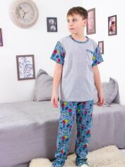 Акція на Піжама дитяча (футболка + штани) Носи Своє 6076-002-1 164 см М'ячики (p-5799-98831) від Rozetka
