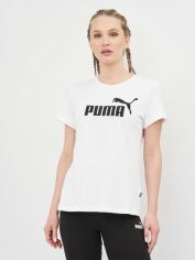 Акція на Футболка Puma Ess Logo Tee 58677402 XS White від Rozetka