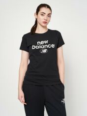 Акція на Футболка жіноча New Balance Essentials Reim. Arch. Jersey WT31507BK XS Чорна від Rozetka
