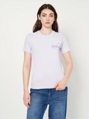 Акція на Футболка оверсайз жіноча Converse Graphic Word Art Tee Vapor Violet 10024536-533 XS Світло-фіолетова від Rozetka