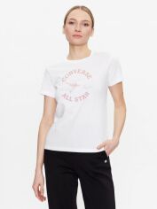 Акція на Футболка оверсайз жіноча Converse Chuck Patch Infill Tee White 10025041-102 L Біла від Rozetka