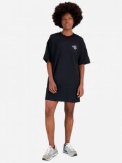 Акція на Сукня-футболка міні літня жіноча New Balance Essentials Stacked Logo WD31501BK XL Чорна від Rozetka