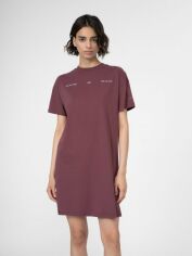 Акция на Сукня-футболка міді літня жіноча 4F Dress F022 4FSS23TDREF022-50S XS Фіолетова от Rozetka