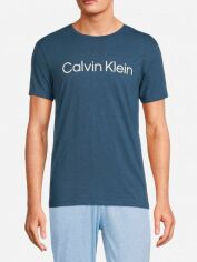 Акция на Піжамна футболка чоловіча бавовняна Calvin Klein 224879240 L Синя от Rozetka