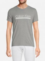 Акція на Піжамна футболка чоловіча бавовняна Calvin Klein 897271223 L Сіра від Rozetka