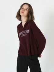 Акція на Худі оверсайз жіноче Colin's CL1061002BRD XS Bordeaux від Rozetka