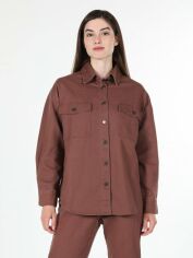 Акція на Сорочка джинсова жіноча Colin's CL1060926LBR S Light Коричнева від Rozetka