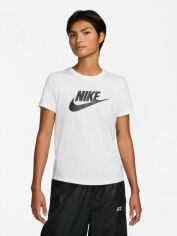 Акція на Футболка бавовняна жіноча Nike Club Tee DX7906-100 S Біла з принтом від Rozetka