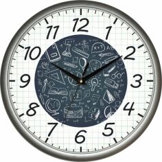 Акція на Настінний годинник UTA 01 S 34 шкільна тематика від Rozetka