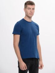 Акція на Футболка бавовняна довга чоловіча Tommy Hilfiger 9035.2 S Синя від Rozetka