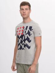 Акція на Футболка бавовняна довга чоловіча Tommy Hilfiger 9513.2 S Сіра від Rozetka