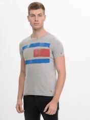 Акція на Футболка бавовняна довга чоловіча Tommy Hilfiger 9015.3 S Сіра від Rozetka