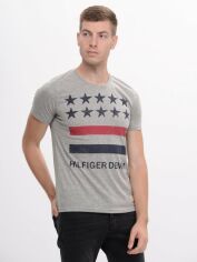 Акція на Футболка бавовняна довга чоловіча Tommy Hilfiger 9021.3 S Сіра від Rozetka