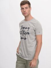 Акція на Футболка бавовняна довга чоловіча Tommy Hilfiger 9522.2 S Сіра від Rozetka