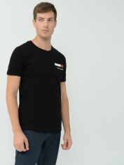 Акція на Футболка бавовняна довга чоловіча Tommy Jeans 10021.1 S Чорна від Rozetka