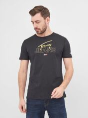 Акція на Футболка довга чоловіча Tommy Jeans 10201.3 S Темно-синя від Rozetka