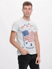 Акція на Футболка бавовняна довга чоловіча Tommy Hilfiger 7323.1 S Блакитна від Rozetka