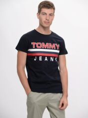 Акция на Футболка Tommy Jeans 9624.1 S (44) Темно-синя от Rozetka