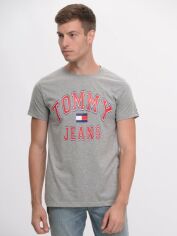 Акція на Футболка Tommy Jeans 9633.2 L (48) Сіра від Rozetka