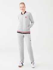 Акция на Піжама (кофта + штани) жіноча U.S. Polo Assn 16614 L Grey Melange от Rozetka