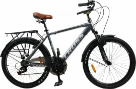 Акция на Велосипед Cross Sonata 26" 19" 2022 Gray-Silver (26CJCT-003545) + Велосипедні шкарпетки в подарунок от Rozetka