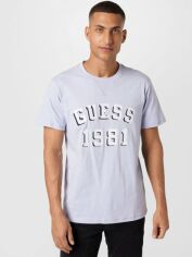 Акція на Футболка бавовняна довга чоловіча Guess 39646962 XL Бузкова від Rozetka