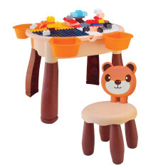 Акція на Ігровий стіл та стілець IBLOCK Time 2 school коричневий (PL-921-286) від Будинок іграшок