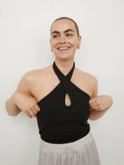 Акція на Топ жіночий H&M XAZ324207CEXM M Чорний від Rozetka