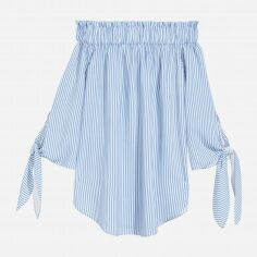 Акція на Топ жіночий H&M XAZ108558OOCT 38 Білий з синім від Rozetka