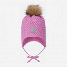 Акция на Дитяча зимова шапка в'язана на зав'язках з помпоном для дівчинки Reima Murmeli 5300089A-4700 48 от Rozetka