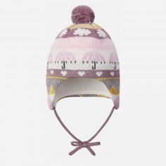 Акція на Дитяча зимова шапка в'язана на зав'язках з помпоном для дівчинки Reima Moomin Yngst 5300068A-4934 48/50 від Rozetka