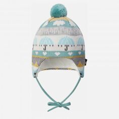 Акция на Дитяча зимова шапка в'язана на зав'язках з помпоном для хлопчика Reima Moomin Yngst 5300068A-7664 48/50 от Rozetka