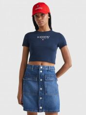 Акція на Футболка коротка жіноча Tommy Hilfiger 344351365 XS Синя від Rozetka