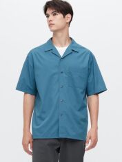 Акція на Сорочка літня чоловіча Uniqlo 533382670 M Синя від Rozetka