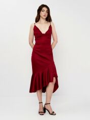 Акція на Плаття вечірнє міді літнє жіноче Missguided XAZ250463ZIXN 40 Бордове від Rozetka