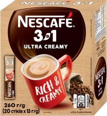 Акція на Напій кавовий NESCAFE 3-в-1 Ultra Creamy розчинний у стіках 20 шт х 13 г від Rozetka