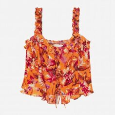 Акція на Топ жіночий H&M XAZ273337IJCU L Помаранчевий з різнокольоровим від Rozetka