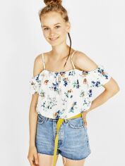Акція на Топ жіночий Bershka XAZ185701YFAY L Білий з різнокольоровим від Rozetka
