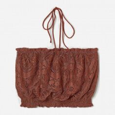 Акція на Топ жіночий H&M XAZ178744GHMW 42 Коричневий від Rozetka