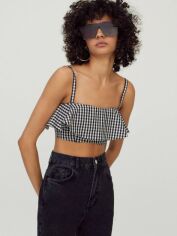 Акція на Топ жіночий Pull & Bear XAZ373817HPBE S Чорний з білим від Rozetka