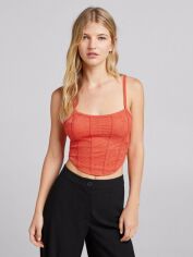 Акція на Топ жіночий Bershka XAZ371854CAQL M Цегляний від Rozetka