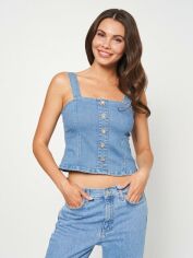 Акція на Топ джинсовий жіночий Vero Moda XAZ312906AFCB S Джинсовий від Rozetka