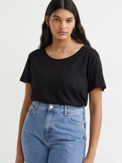 Акція на Футболка H&M XAZ339175HBBN M Чорна від Rozetka