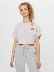 Акція на Футболка Bershka XAZ303797LWNV S Блідо-рожева від Rozetka