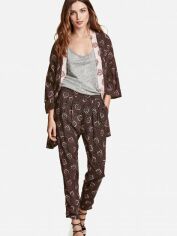Акція на Штани жіночі H&M XAZ006747DWYN 34 Чорні з цегляним від Rozetka